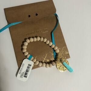 Shiraleah Chicago jewelry - Anthropologie - Bali  bead bracelet in turquoise NEW